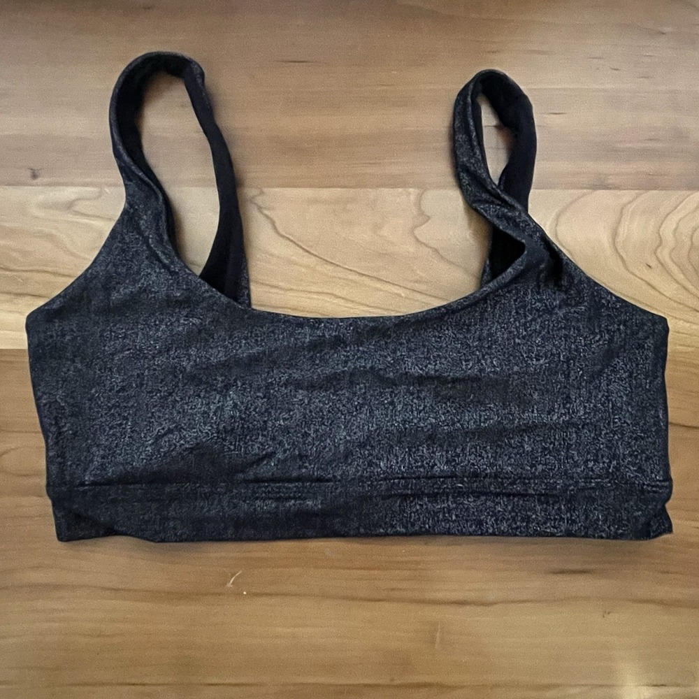 LA Hearts By Pacsun Black Glitter Bikini Top Size Medium‎ Cutout Back